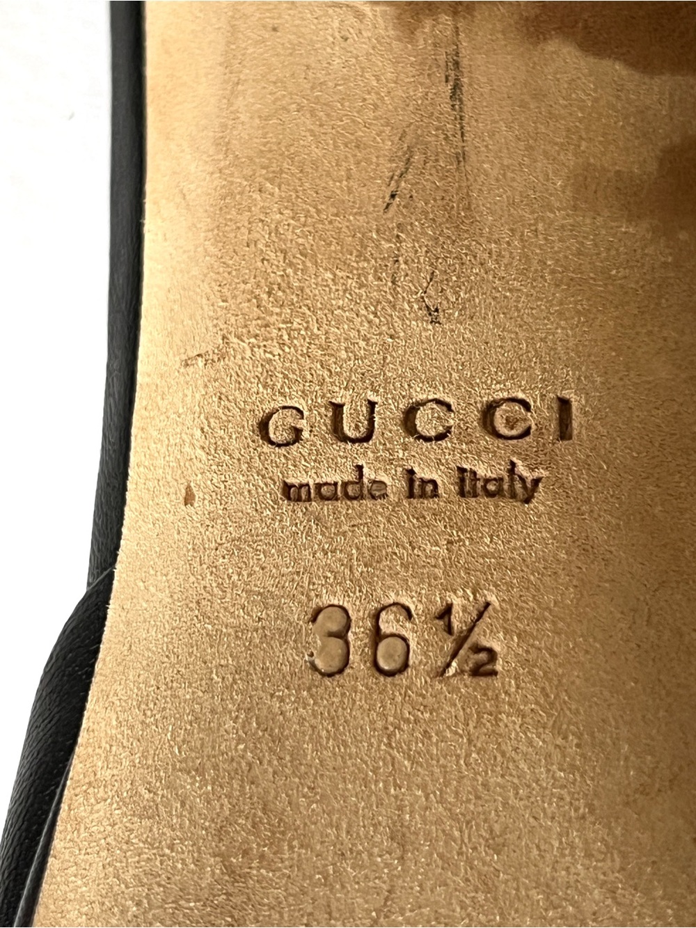 Gucci Black Leather Peep-Toe Heels with Silver Horsebit - Picture 8 of 11